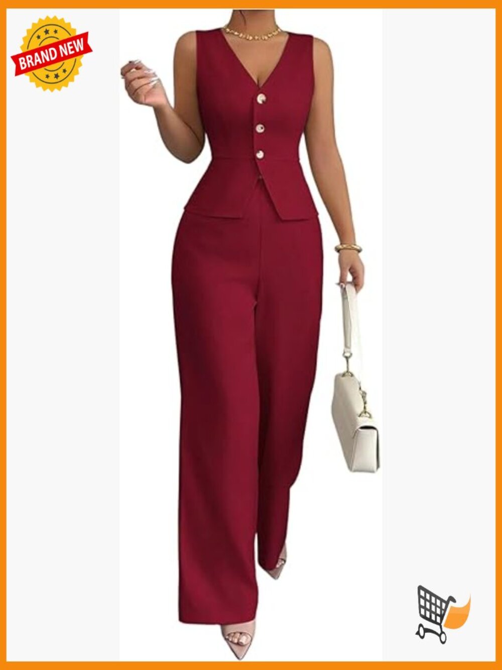 2 Piece Business Casual Suit Vest & Pants Set